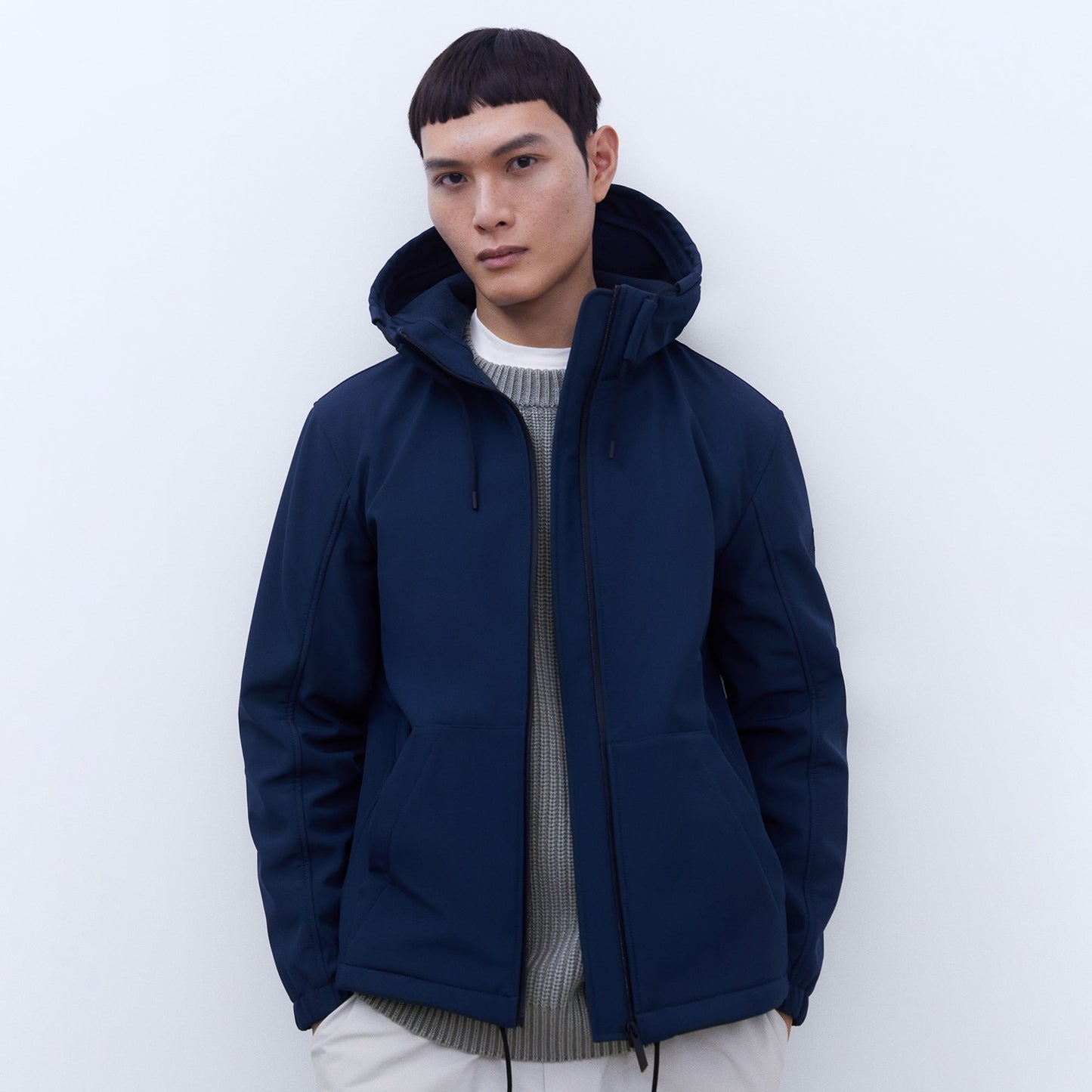 Navy Neoprene Jacket