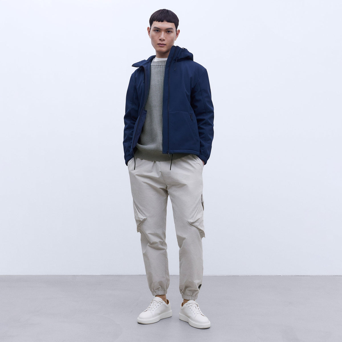 Navy Neoprene Jacket