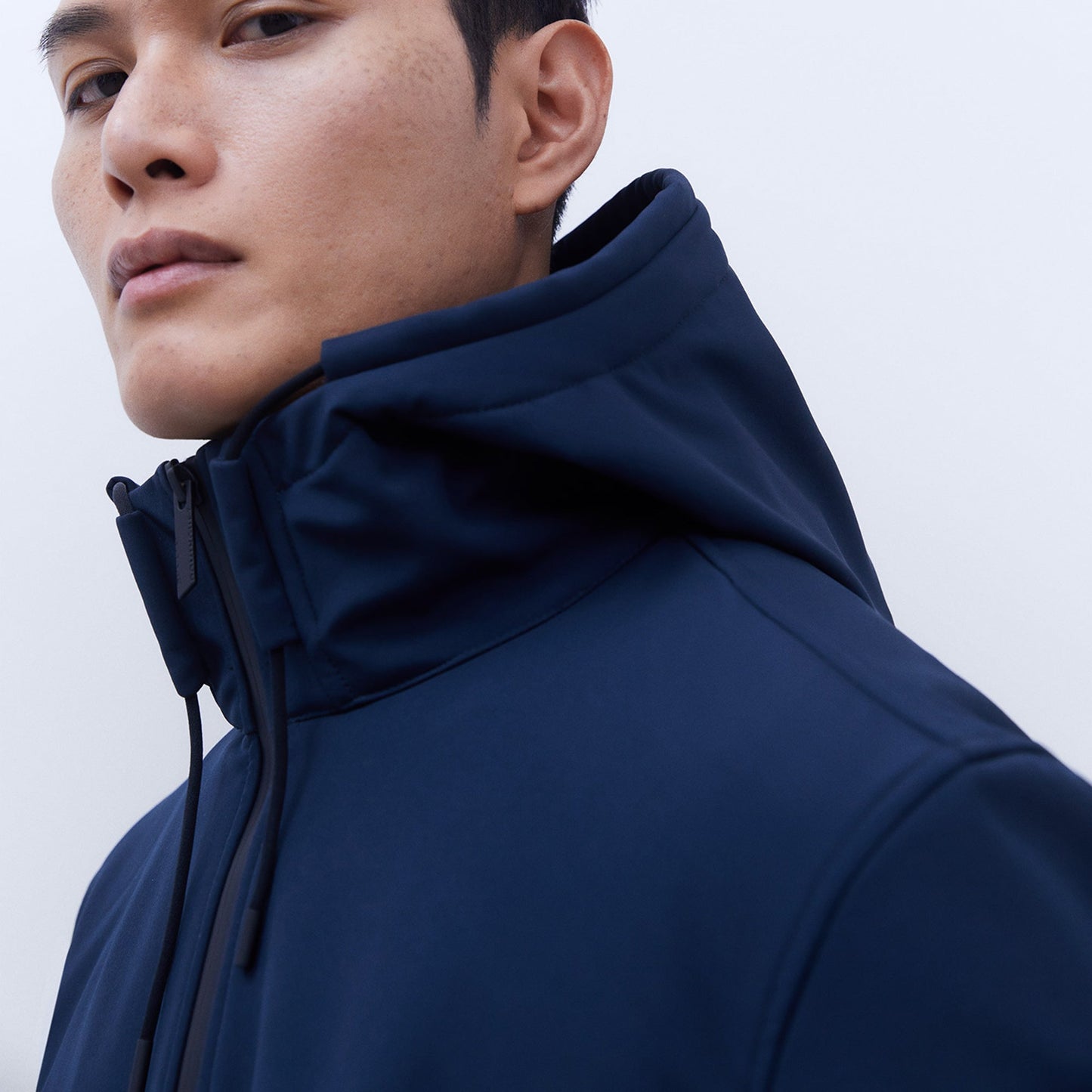 Navy Neoprene Jacket