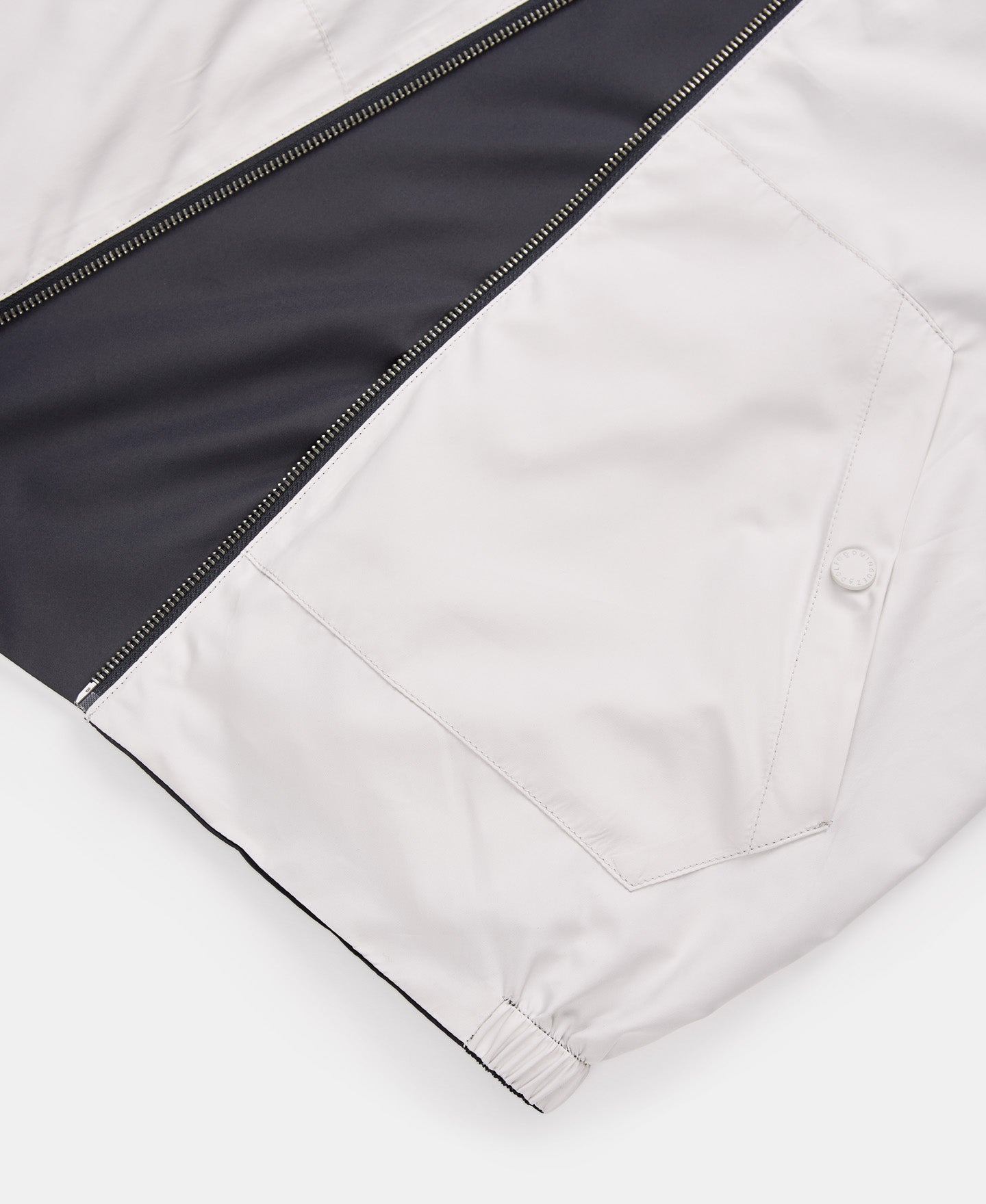 Blue/White Reversible Jacket With Mandarin Collar