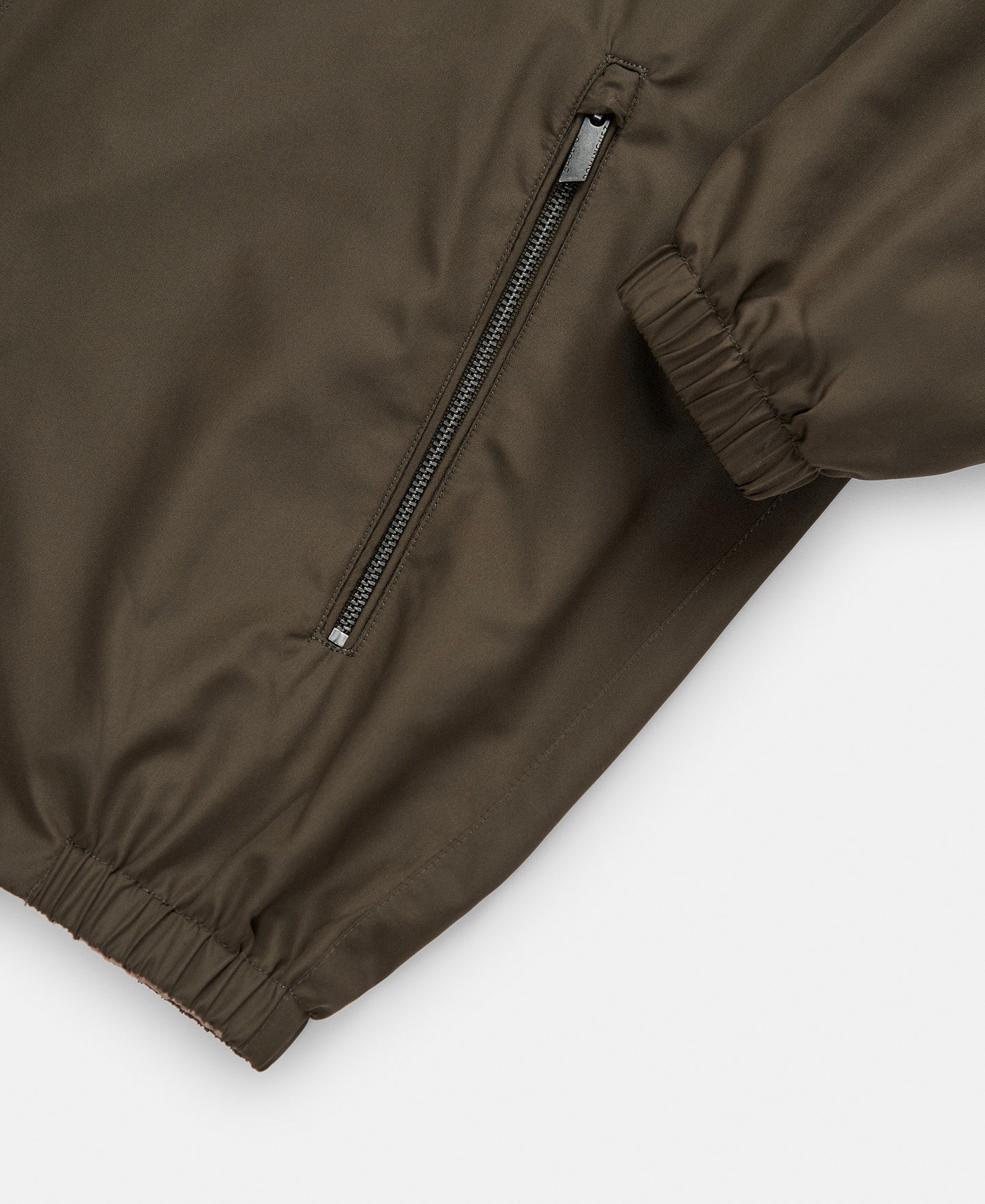 Camel Reversible Jacket With Mandarin Collar