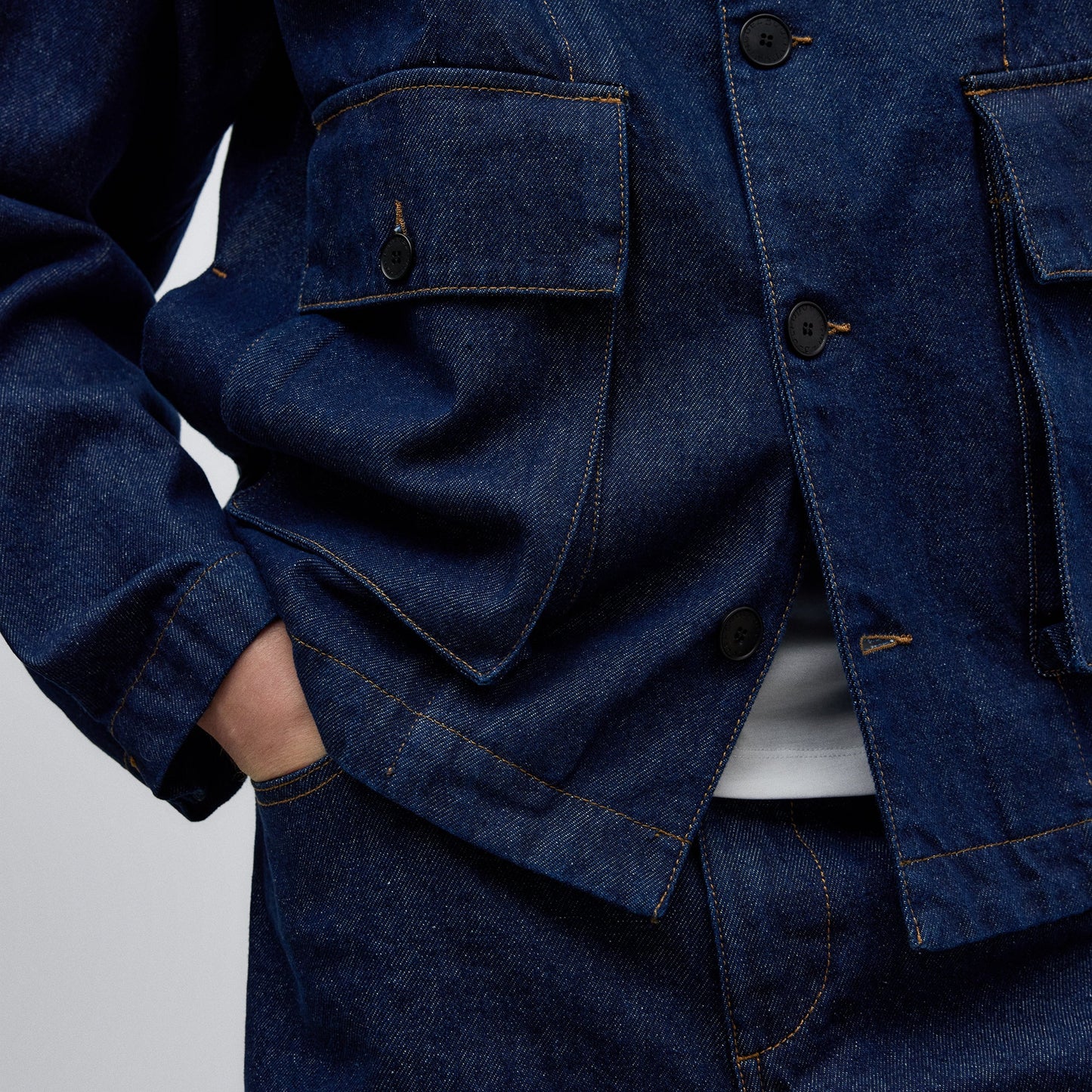 Denim Blue Cotton Denim Jacket