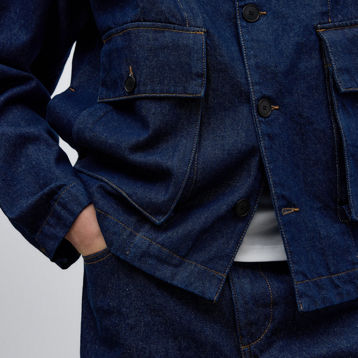 Denim Blue Cotton Denim Jacket