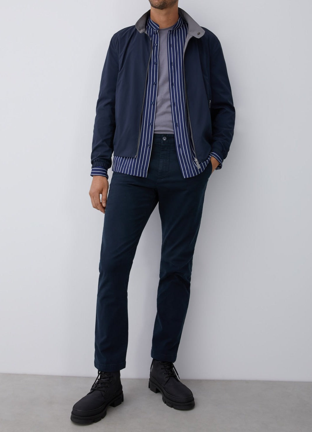 Blue Reversible Nylon Jacket