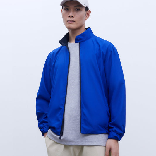 Reversible Harrington Jacket - Navy Blue