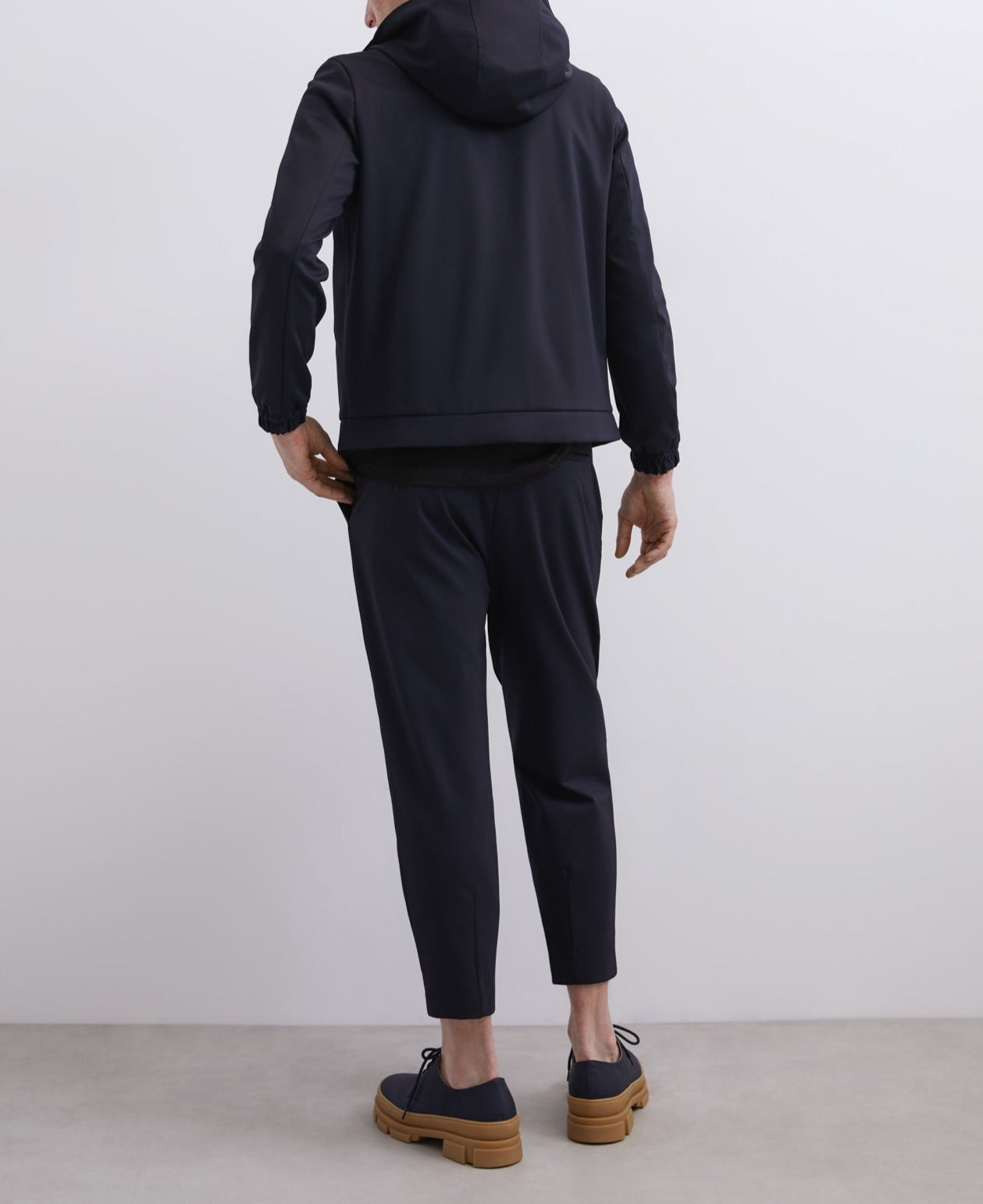 Navy Blue Indigo Twill Shirt Collar Jacket