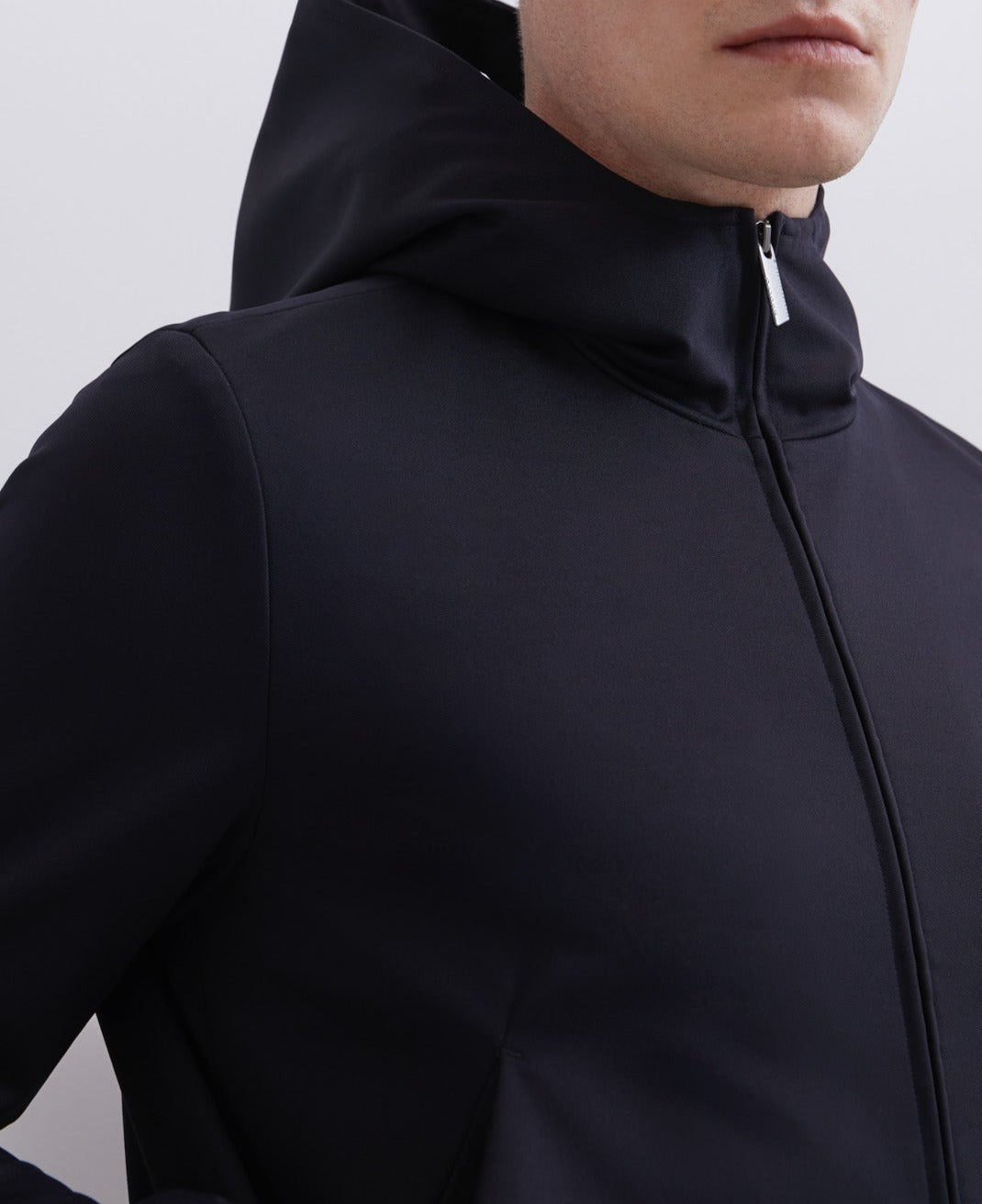 Navy Blue Indigo Twill Shirt Collar Jacket