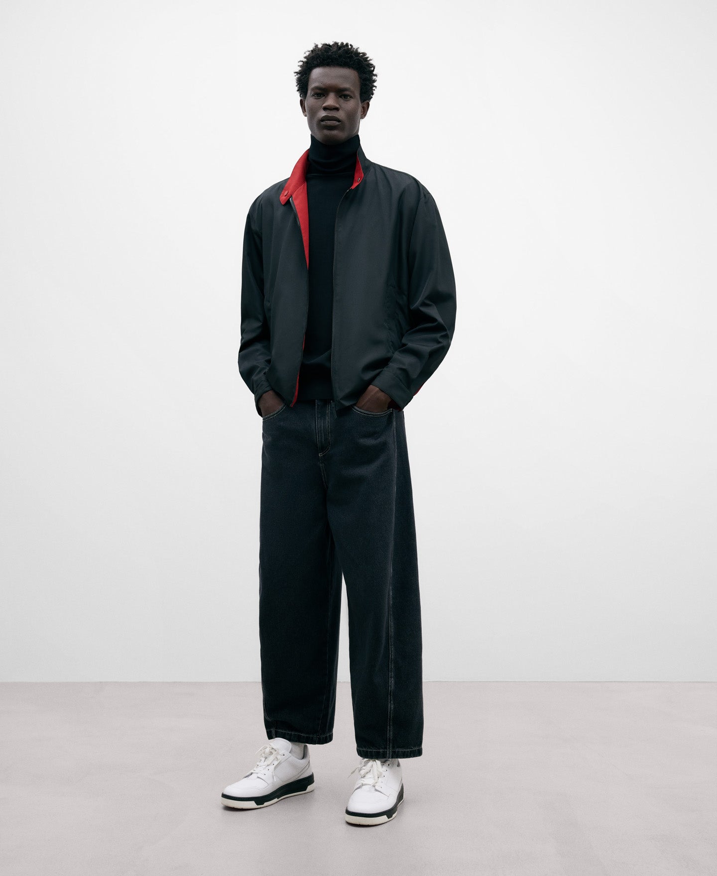 Black/Red Reversible Harrington