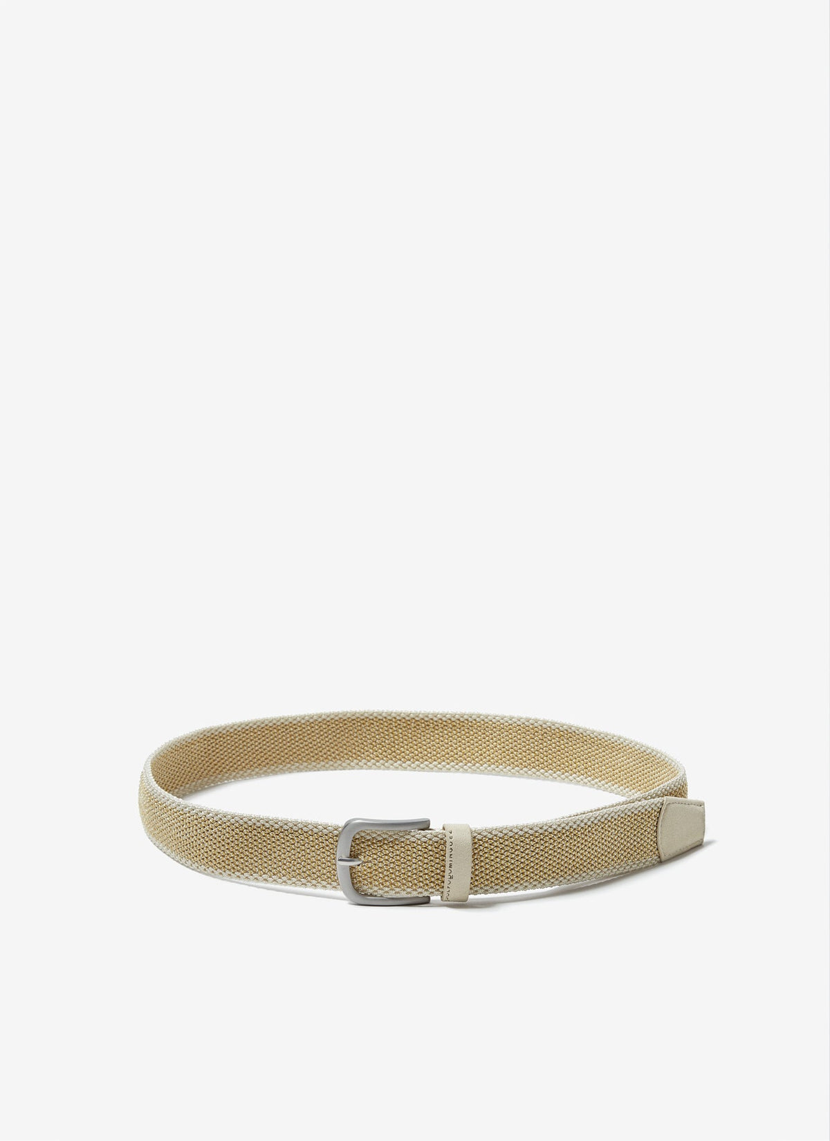 Lime Elastic Belt With Matte Buckle