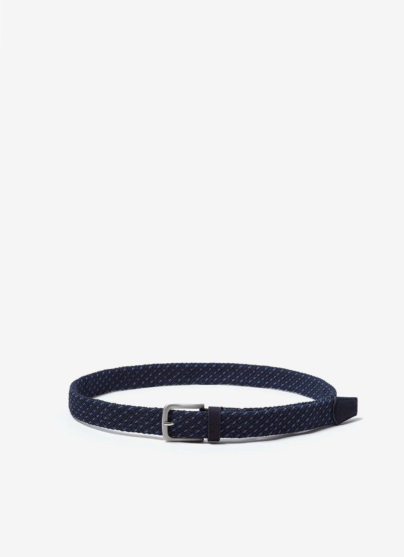 Navy/Electric Blue Braided Elastic Belt