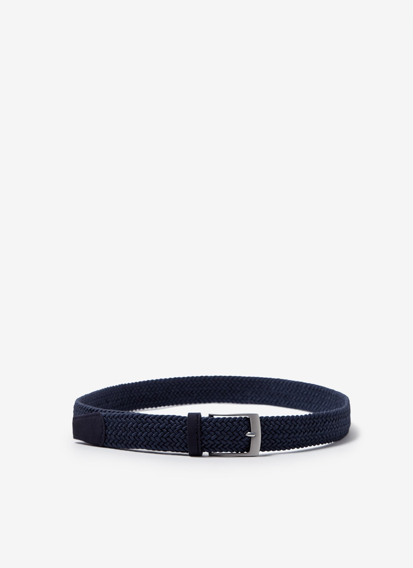 Navy Blue Elastic Braided Belt