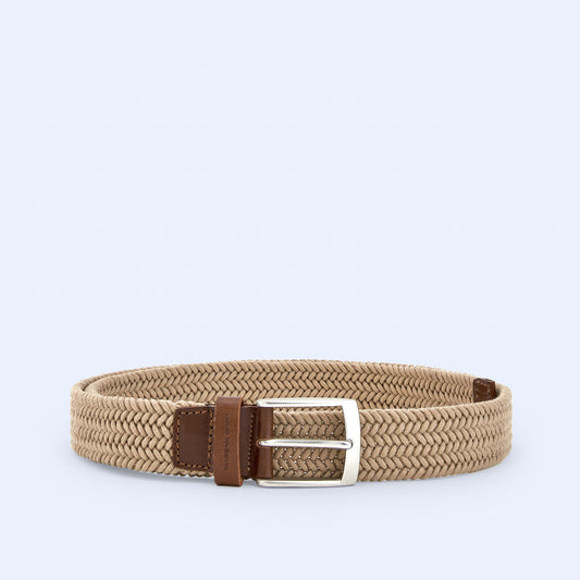 Leather & Cotton Braided Belt