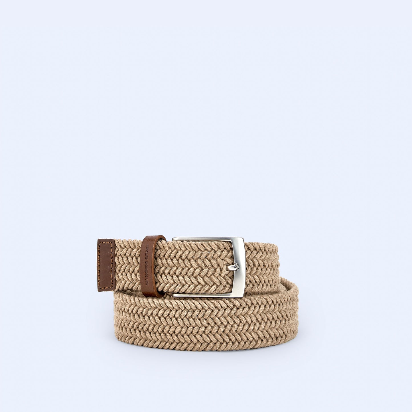 Leather & Cotton Braided Belt