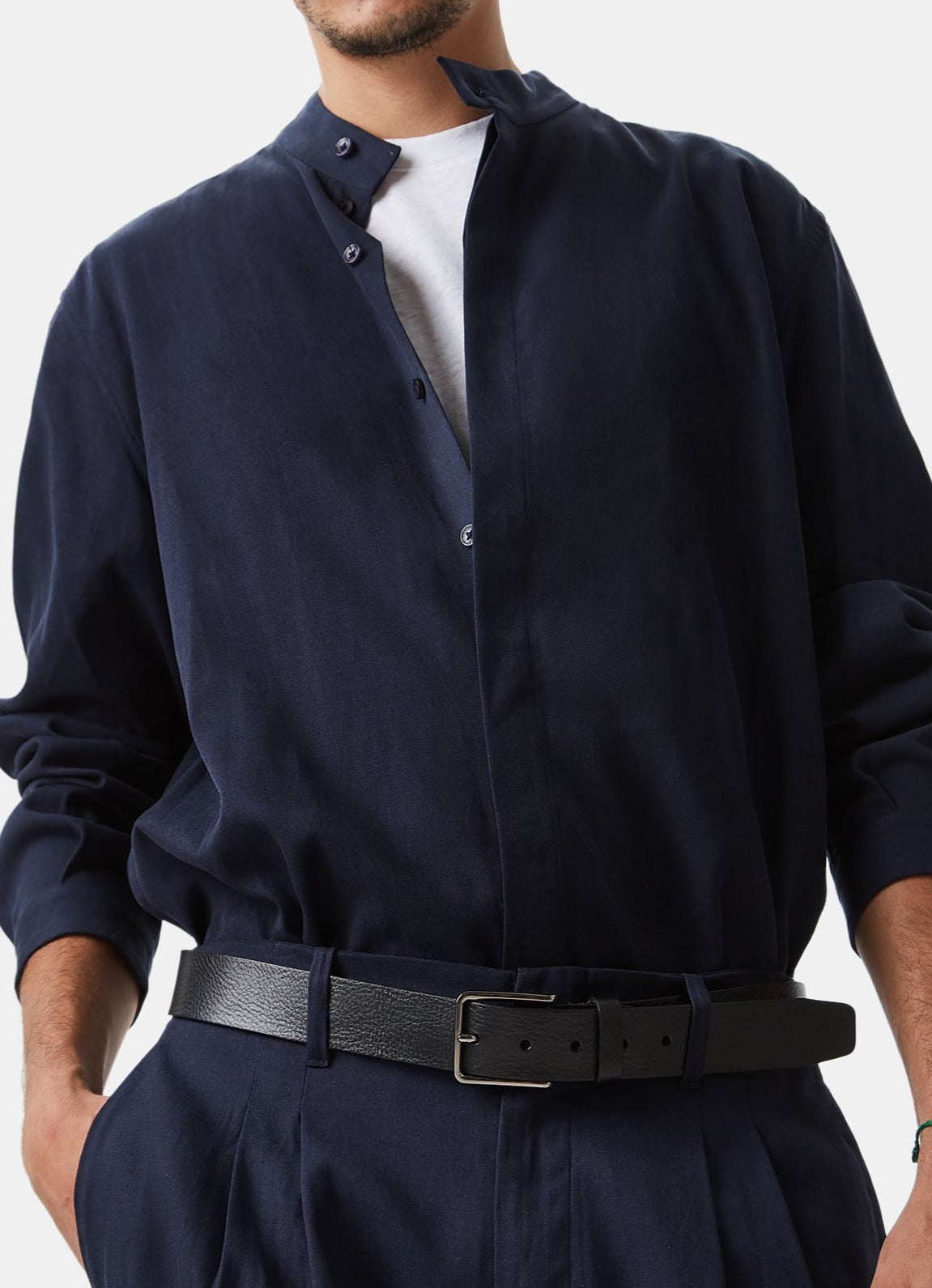 Black Classic Leather Belt