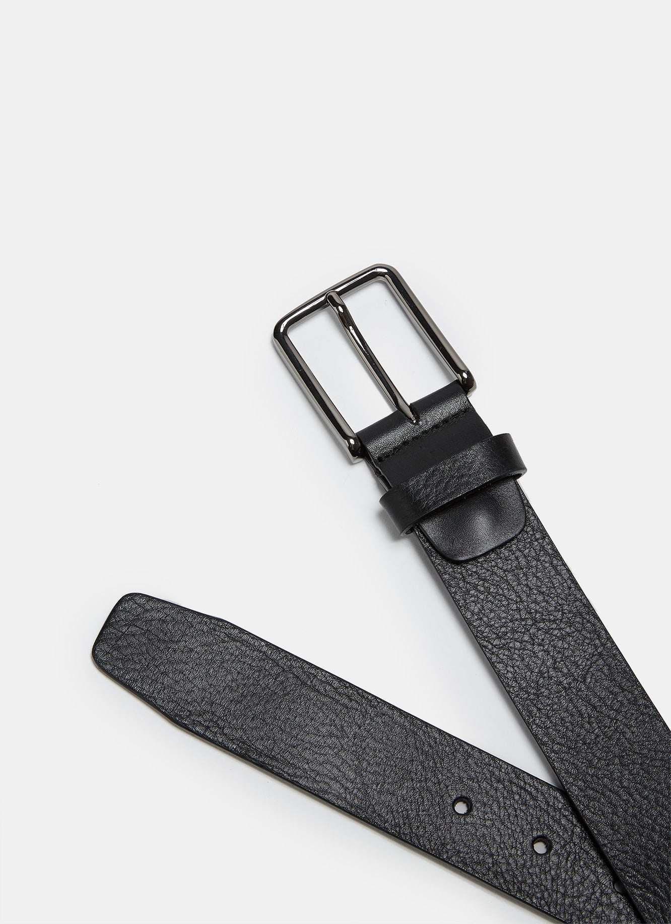 Black Classic Leather Belt