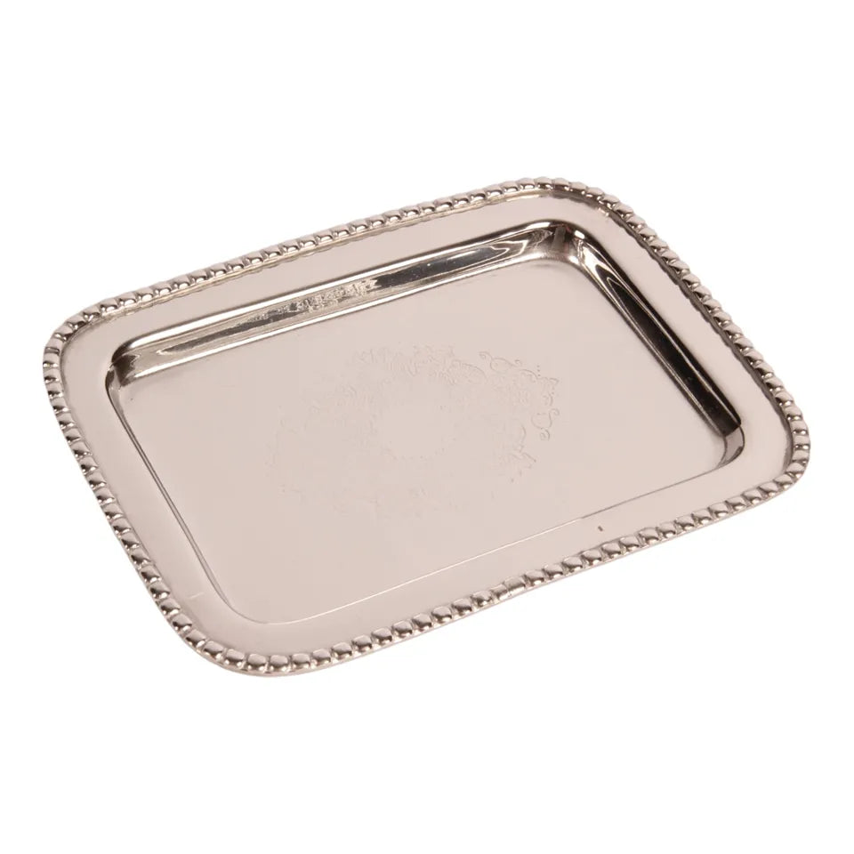 Rectangular tray medium brass 17 cm