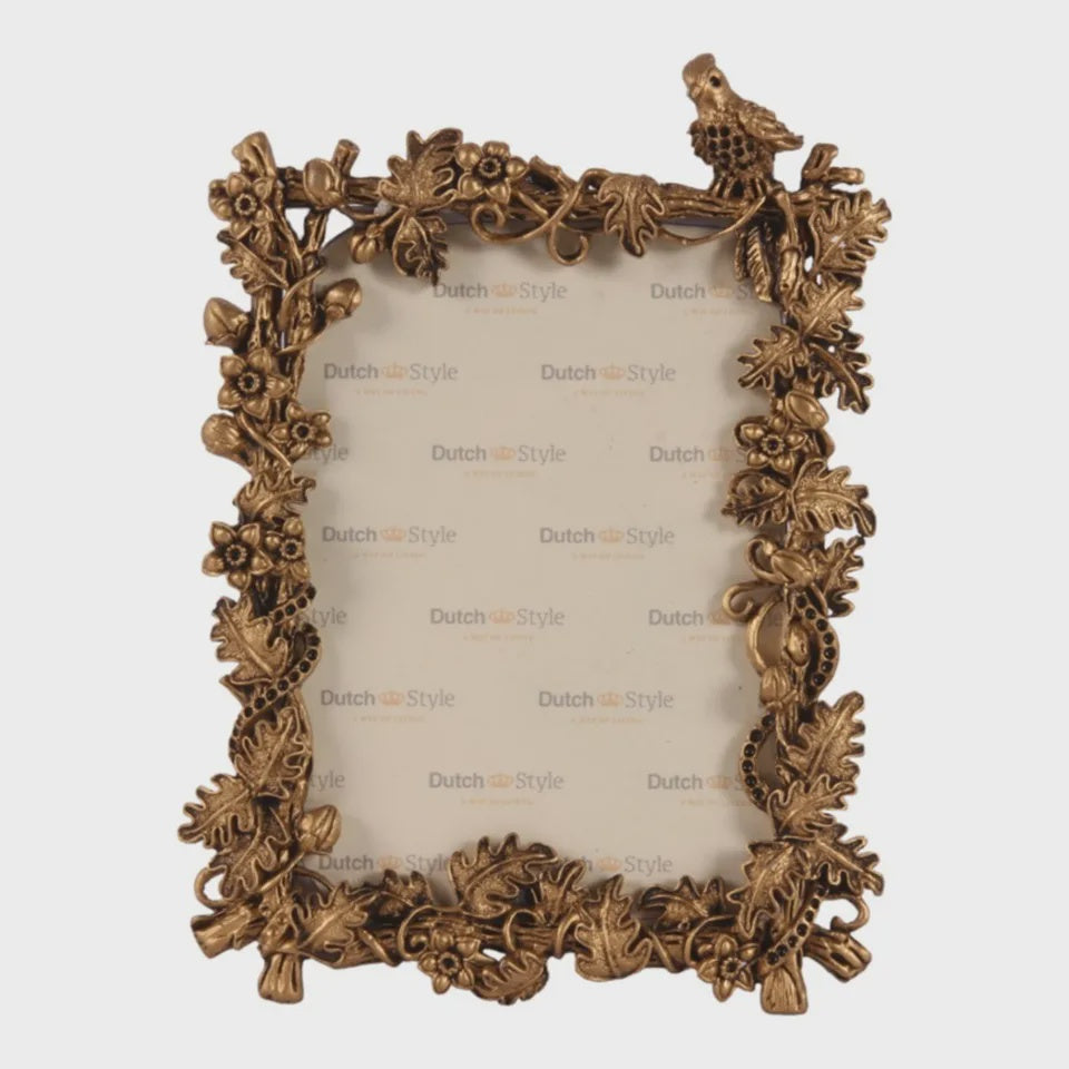 Baroque Gold Birds Photo Frame 17 cm