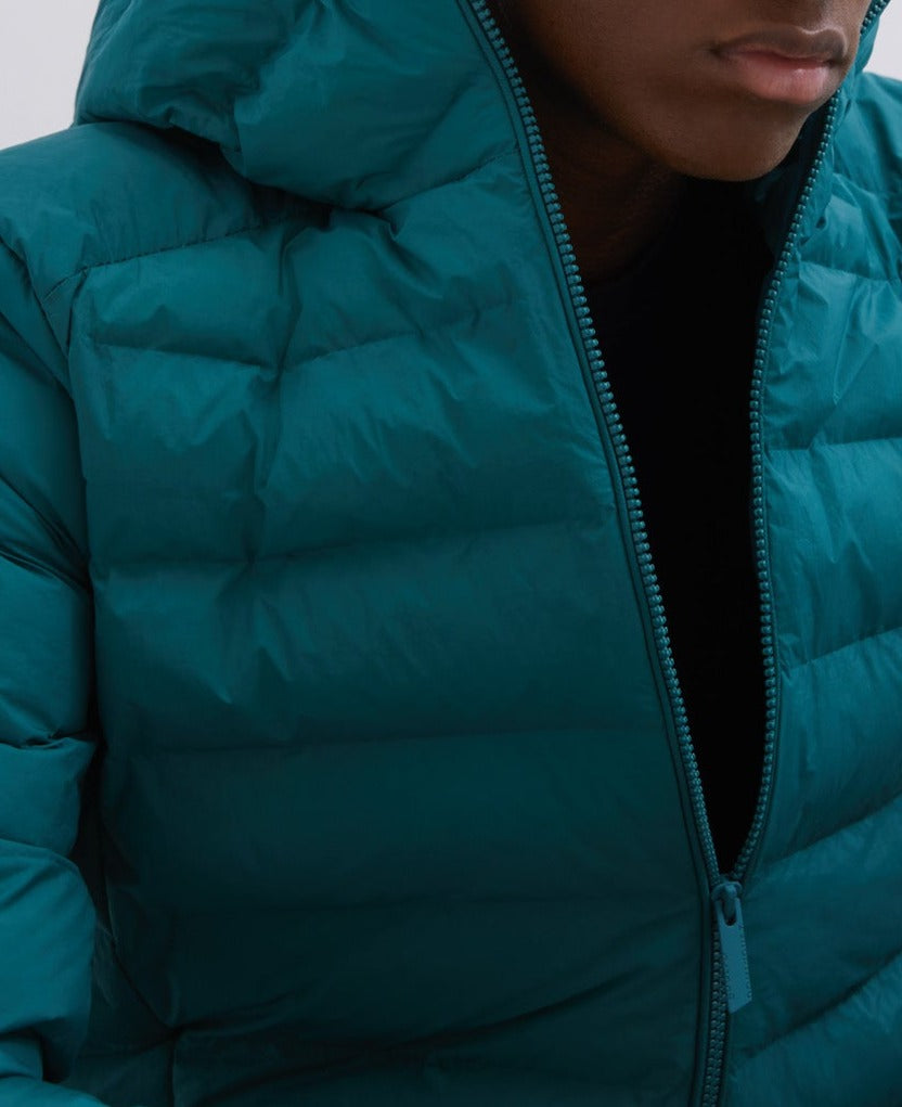 Green Green Padded Jacked With Hood
