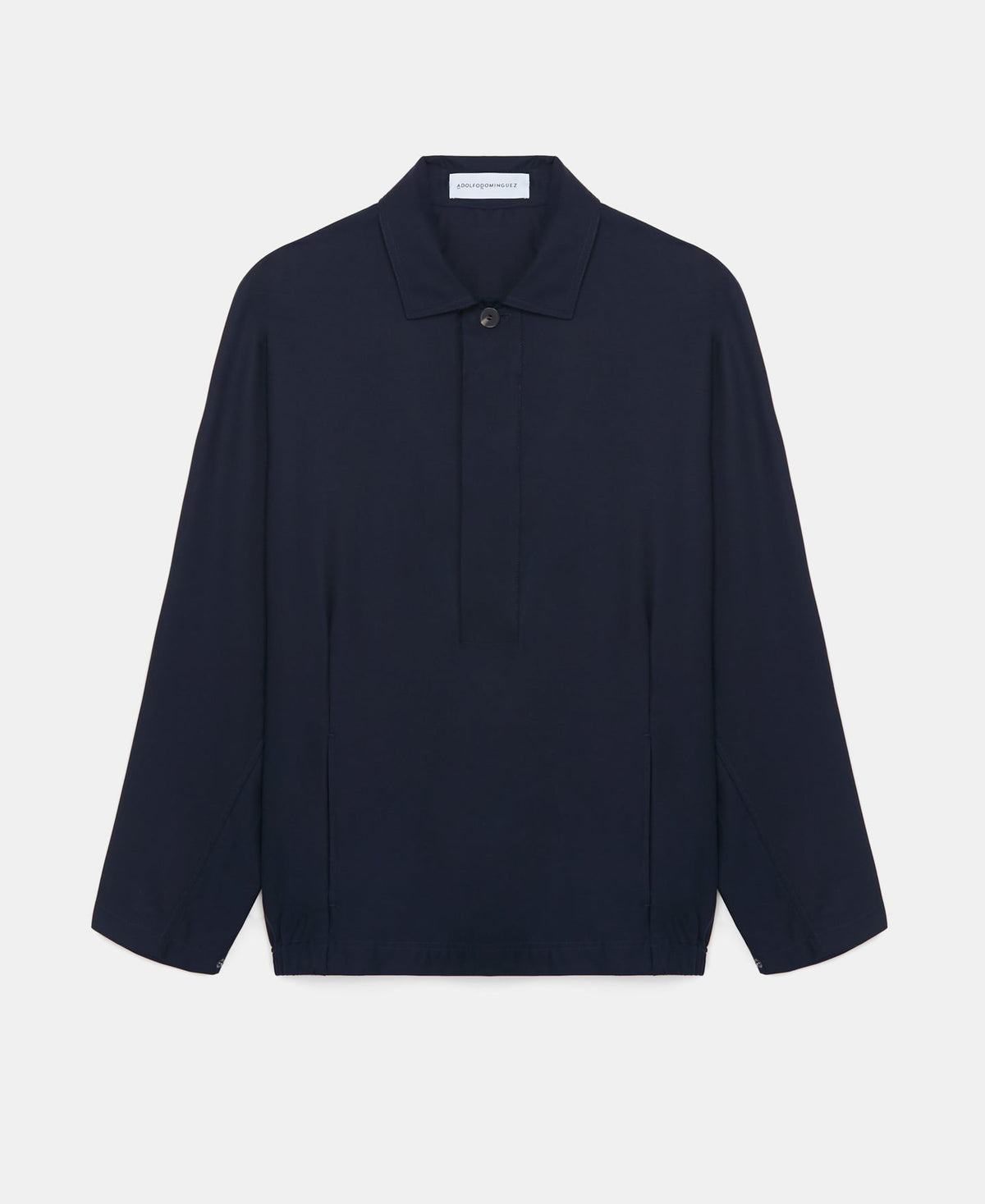 Navy Blue Lyocell And Cotton Jacket