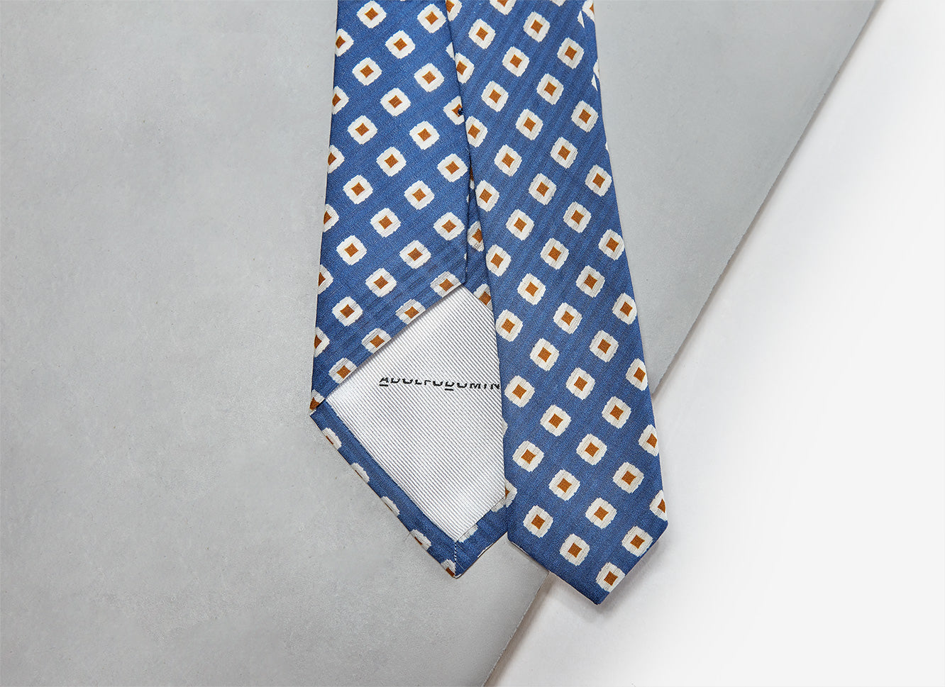 Sky Blue Tie With Geometric Pattern