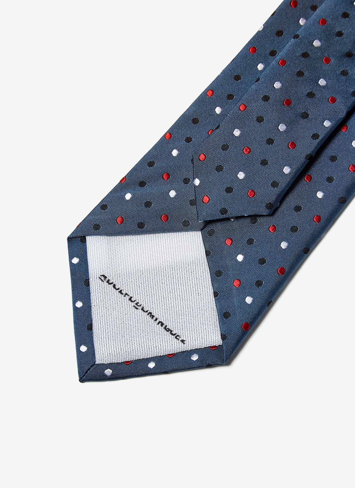 Blue Polka Dot Jacquard Ti