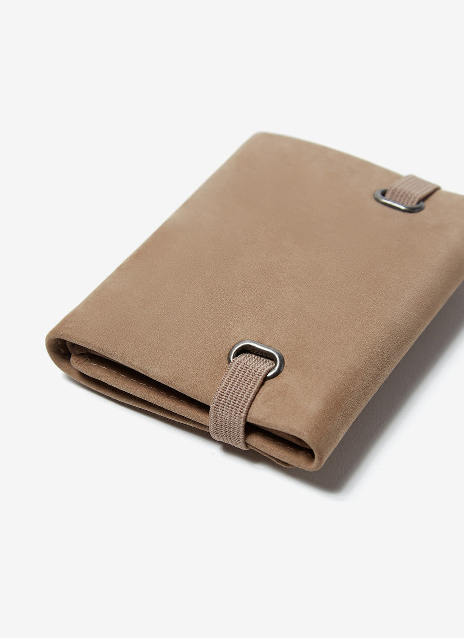 Stone Leather Wallet With Elastic Ban