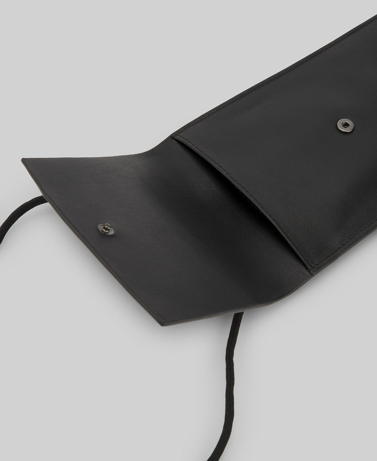 Leather mobile phone holder man in black