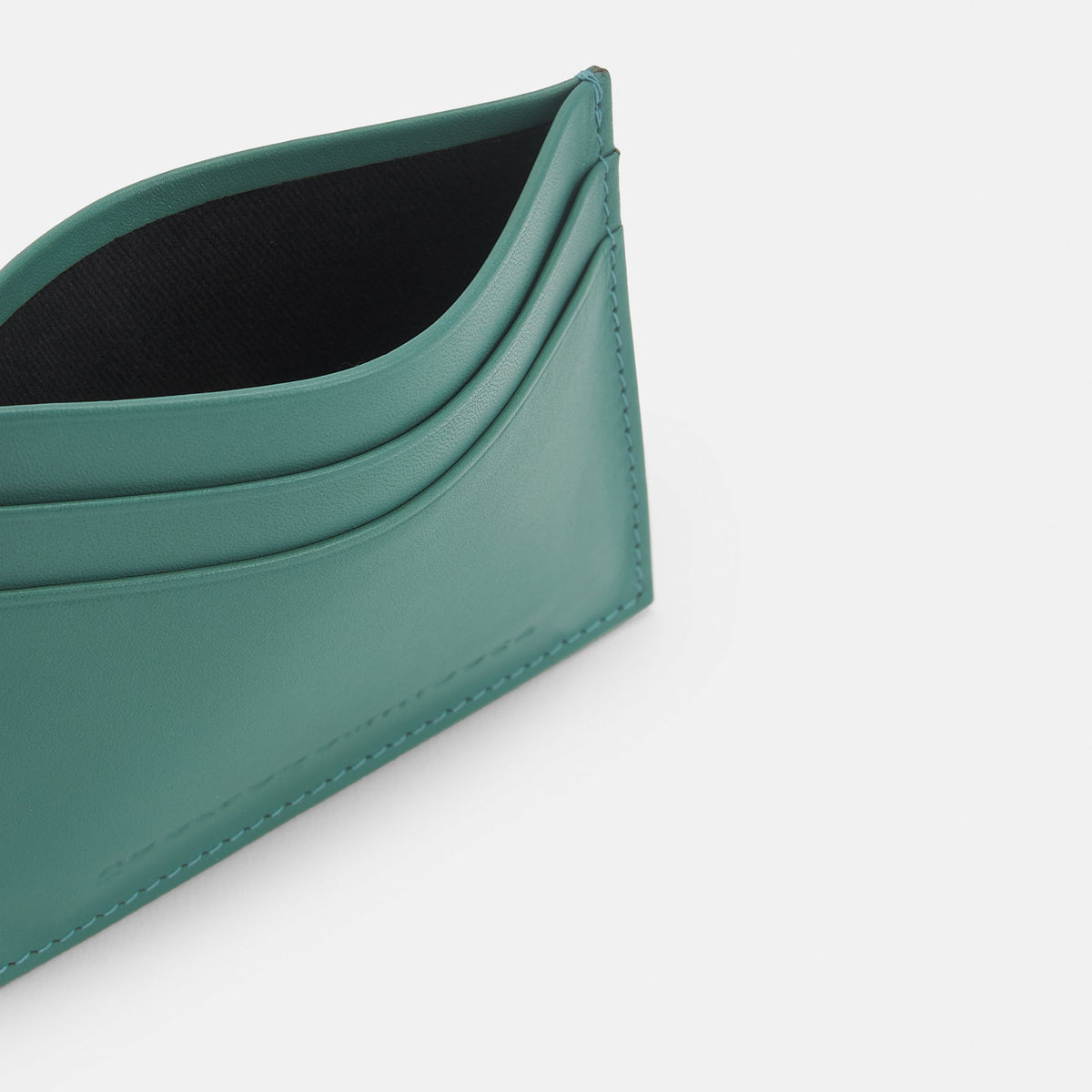 Topazblue Leather Logo Card Holder