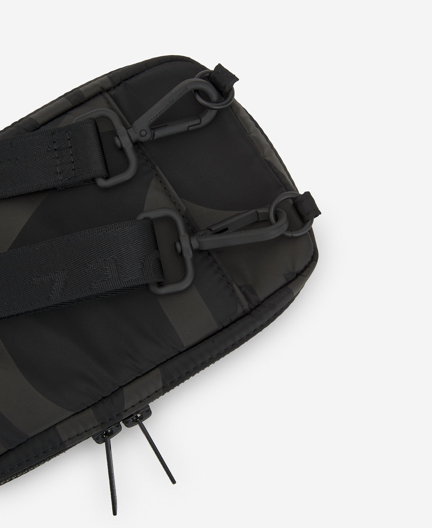 Black Monogram Print Mobile Phone Holder