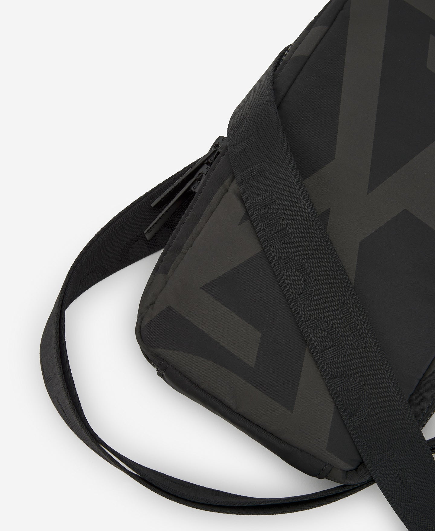 Black Monogram Print Mobile Phone Holder