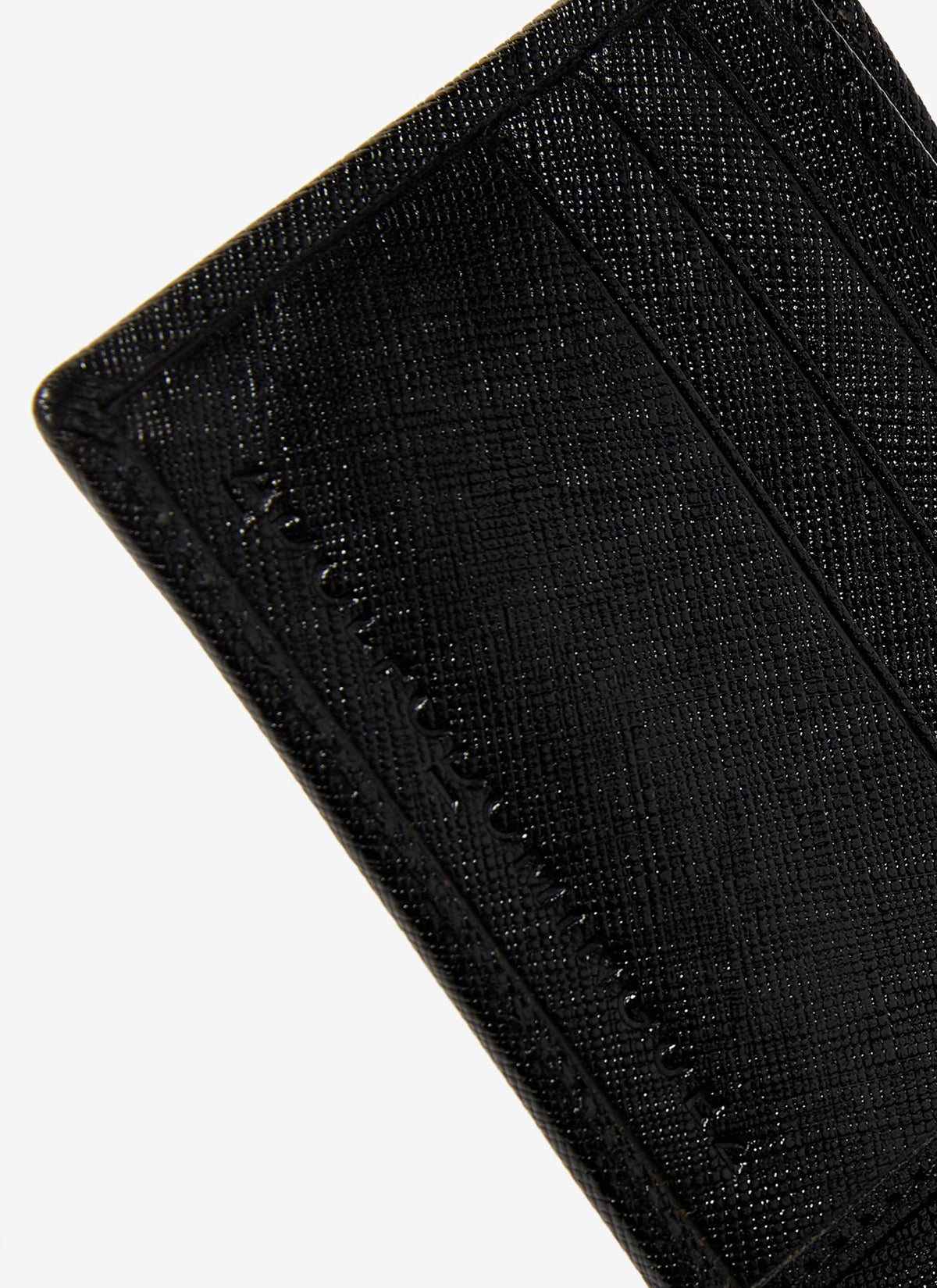 Black Saffiano Leather Compact Wallet