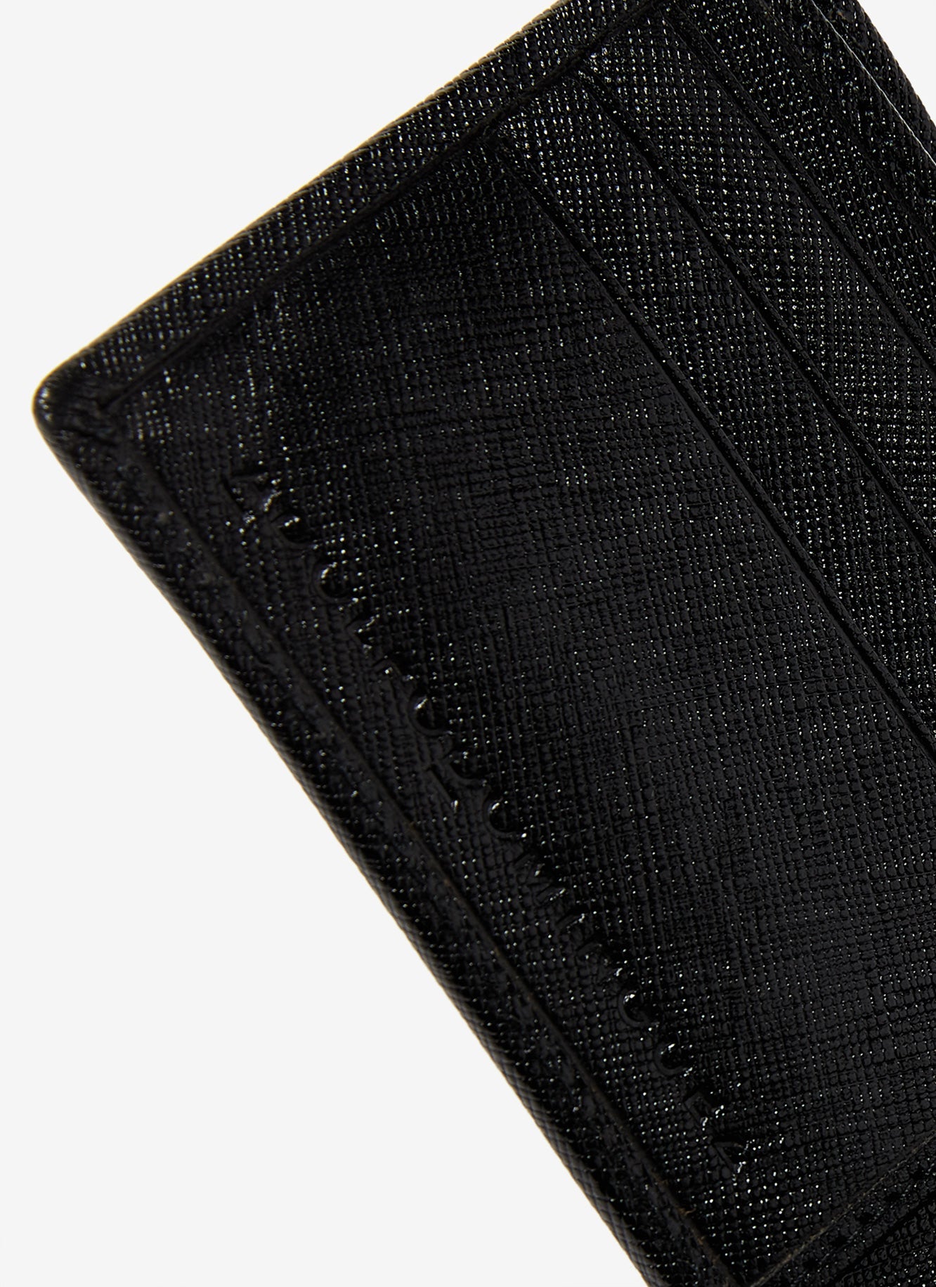Black Saffiano Leather Compact Wallet