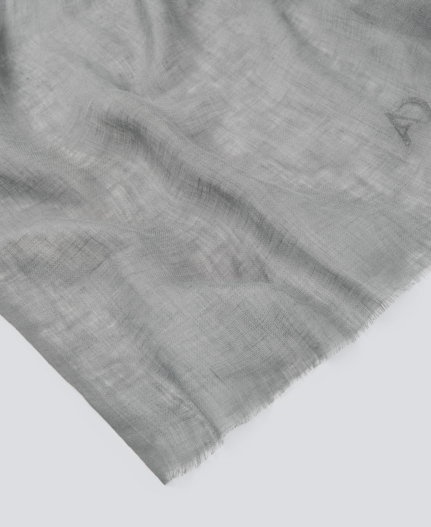 Light Grey European Linen Scarf