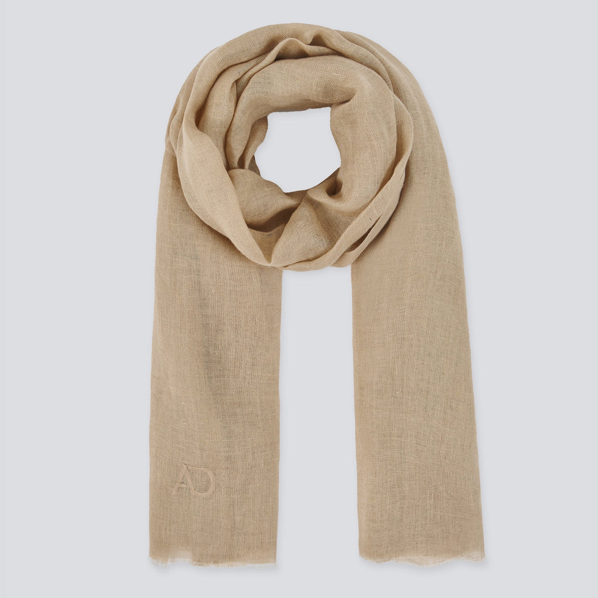 Camel European Linen Scarf