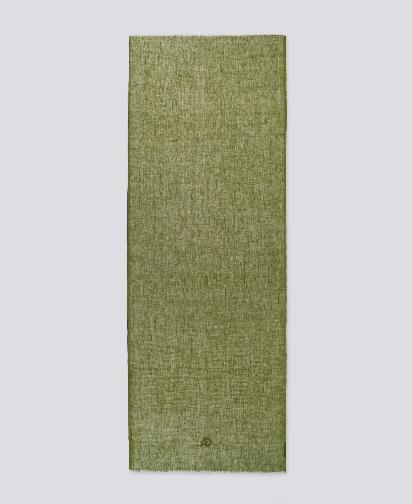 Olive Green European Linen Scarf