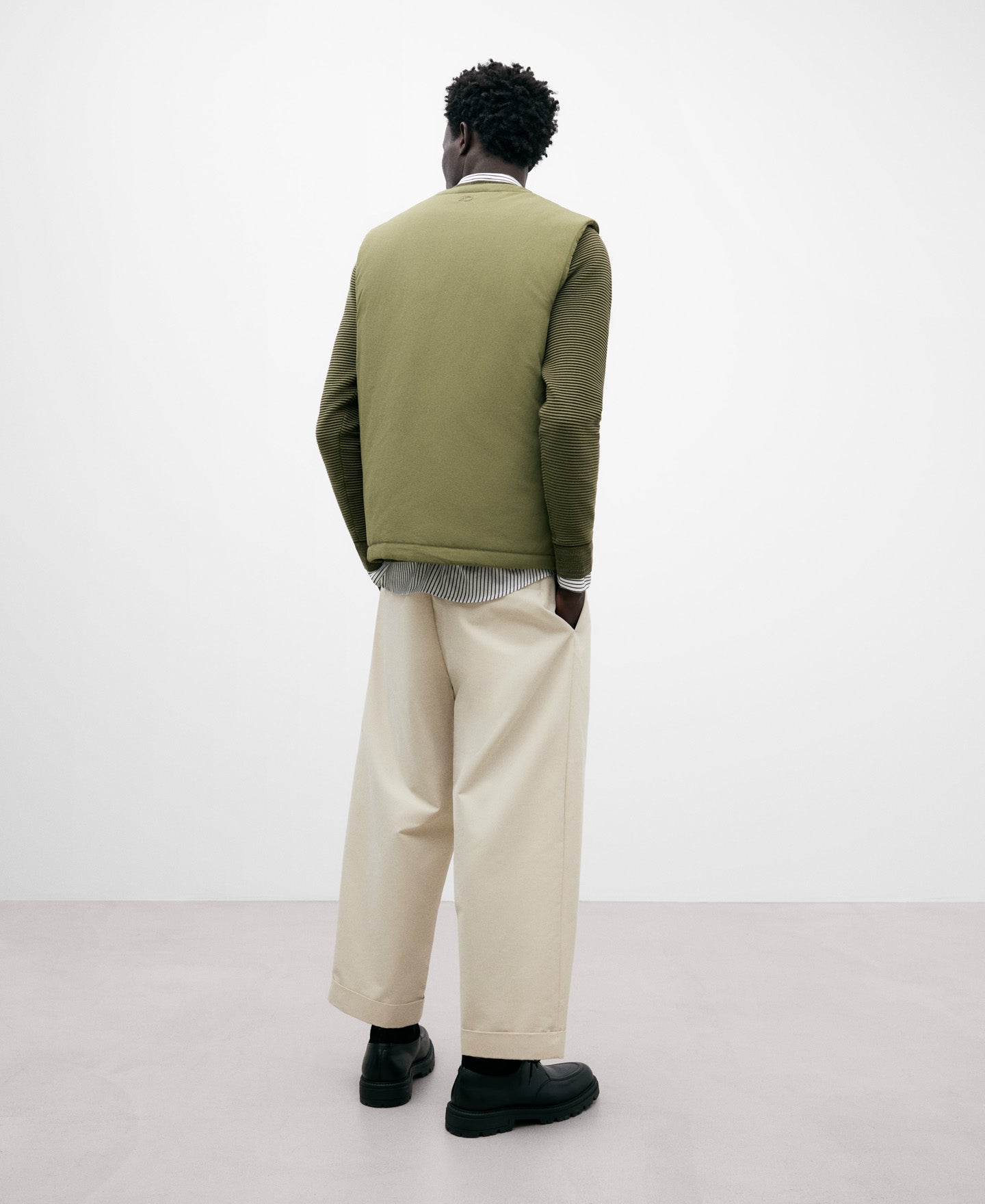 Padded Khaki Waistcoat