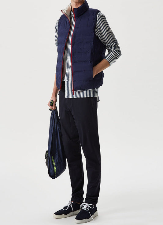 Navy Blue Padded Waistcoat With Waterproof Seams