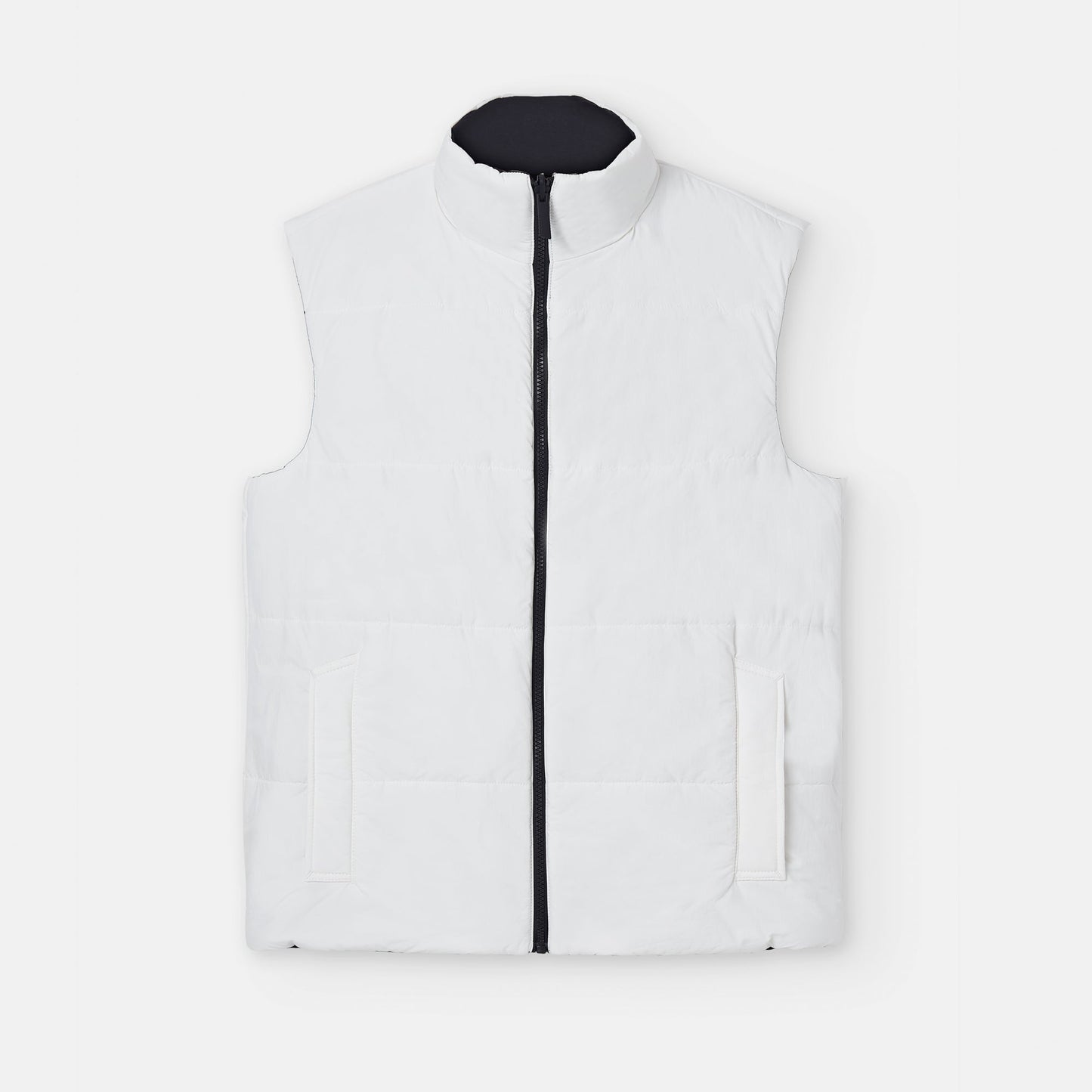 White/Navy Reversible Padded Nylon Vest