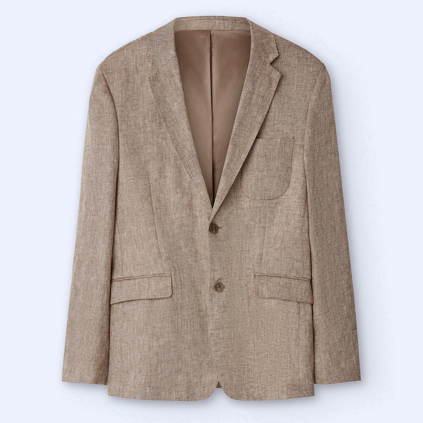 European Linen Two Button Blazer