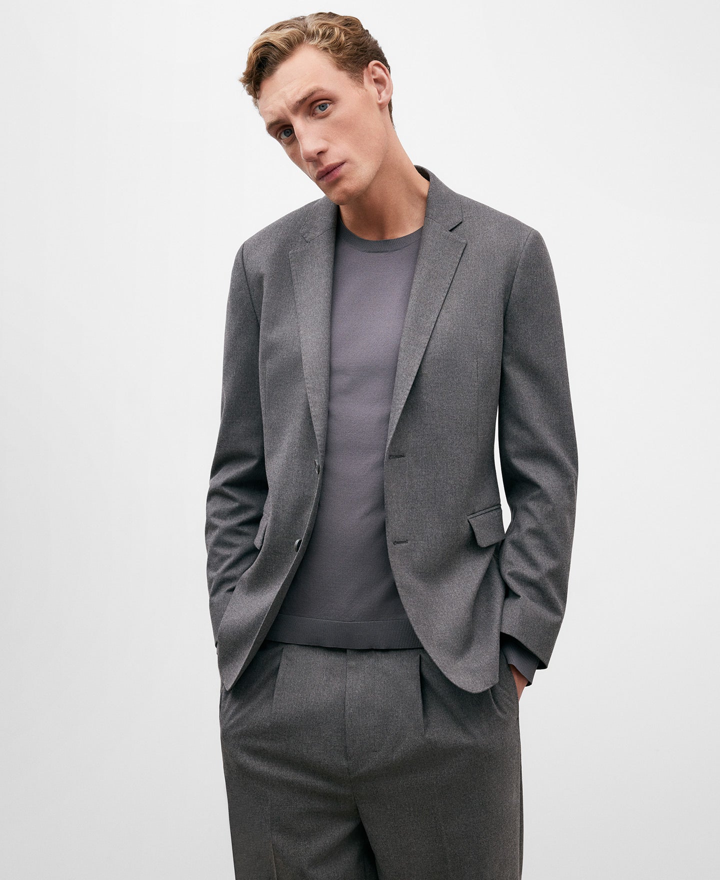 Stone Coloured Blazer For Men