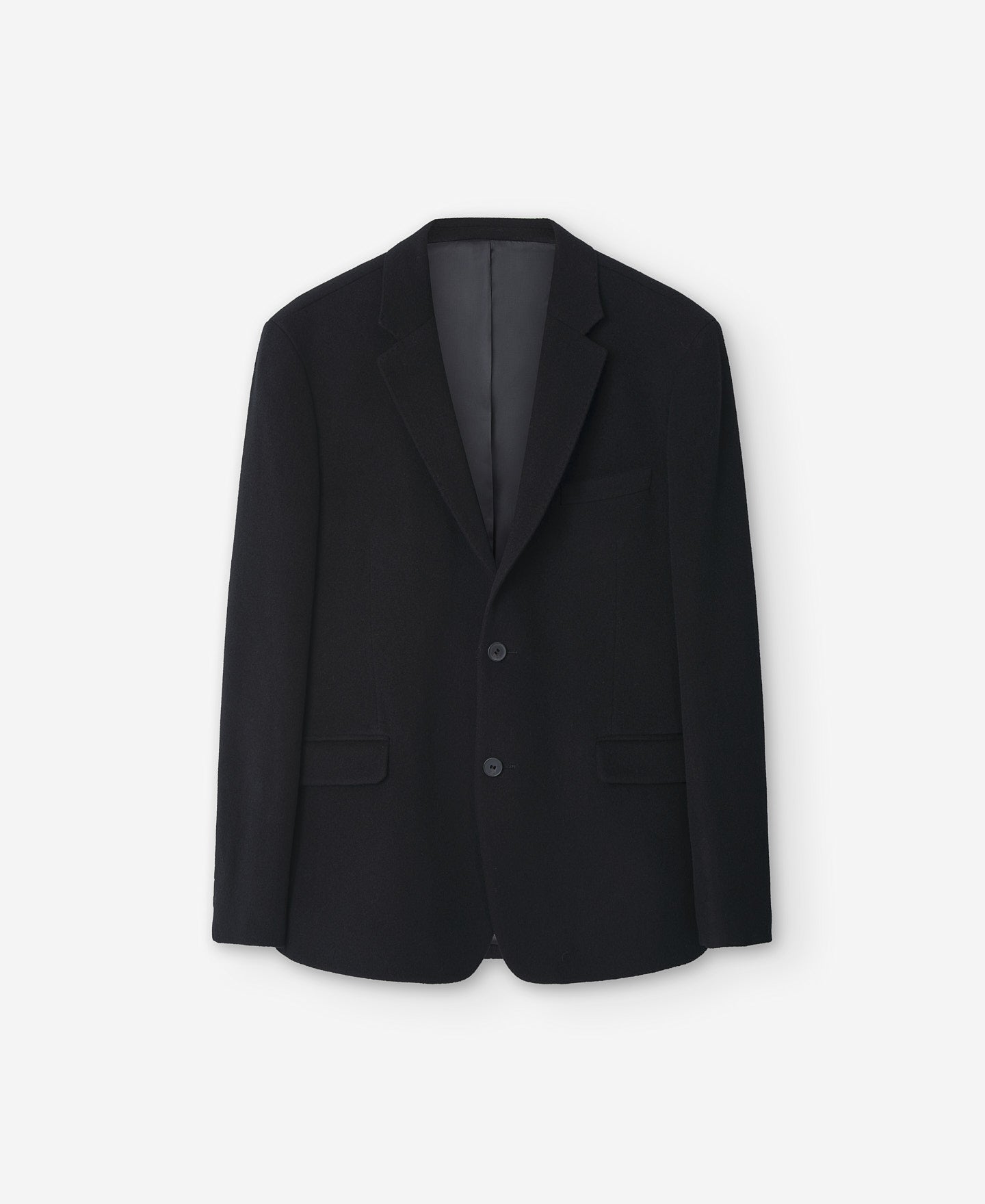 Black Merino Wool Blazer For Men