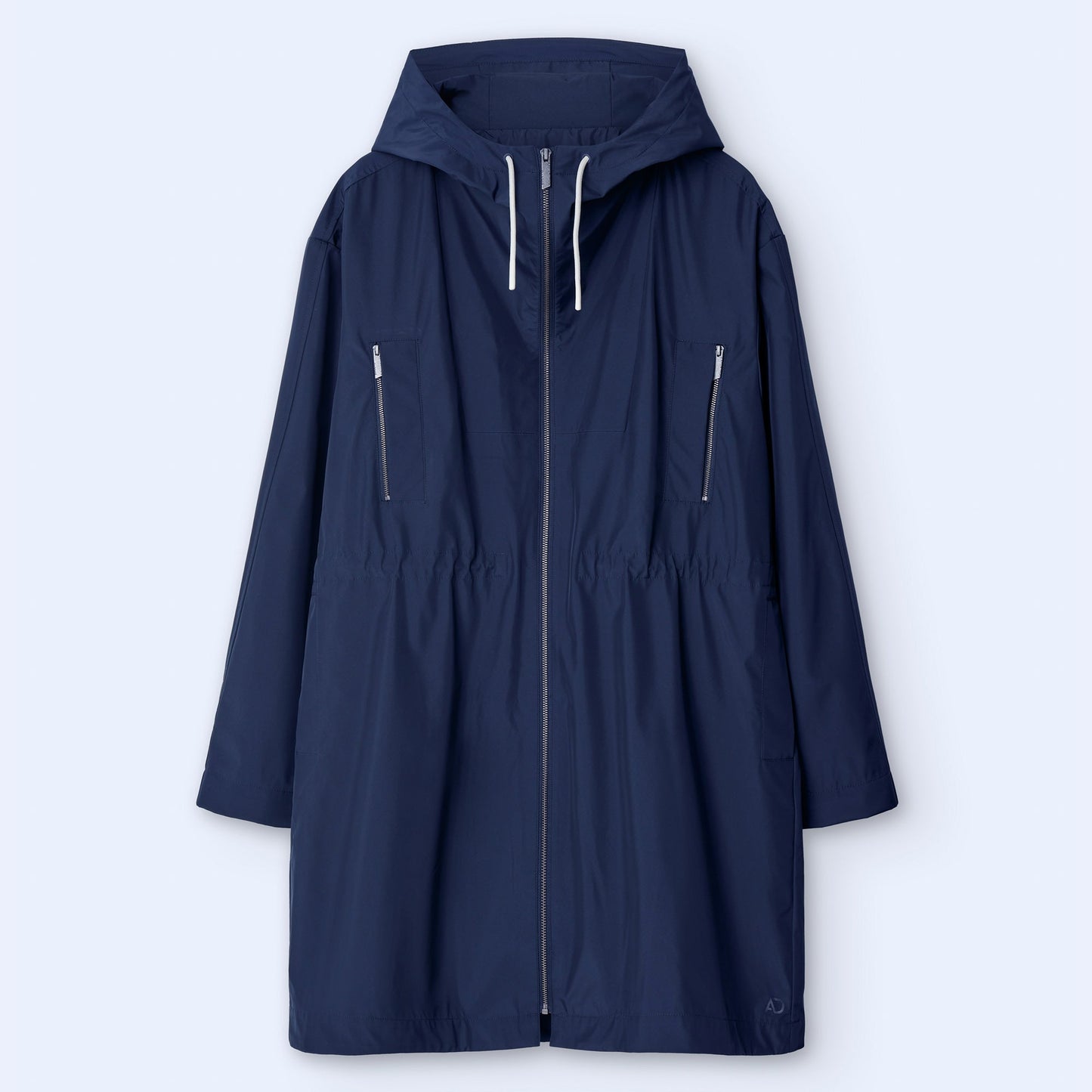 Navy Blue Nautic Hooded Parka
