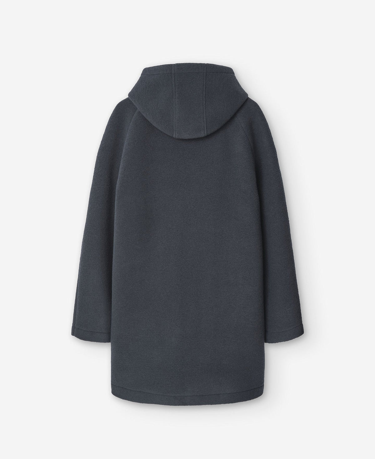 Grey Polyester Long Coat For Men