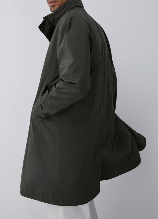 Green Parka With Hidden Hood