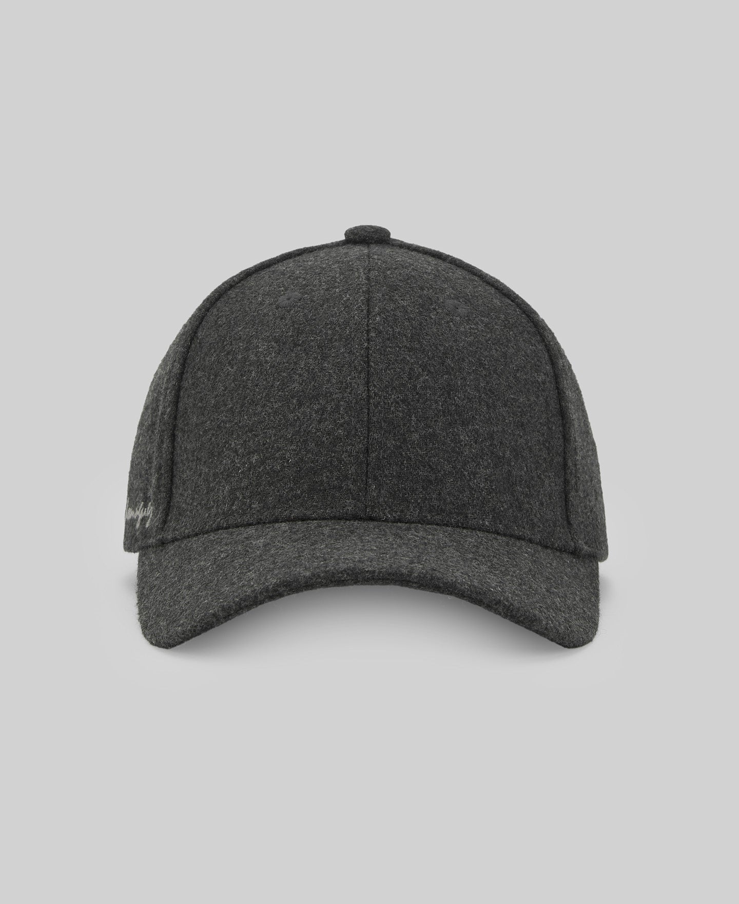 Gray wool blend cap man in dark grey