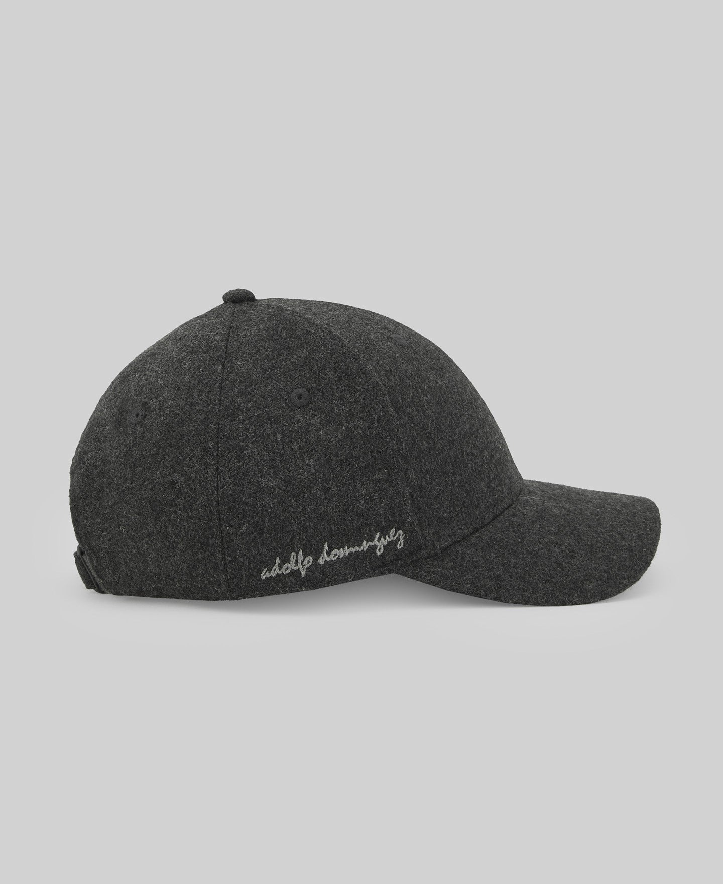 Gray wool blend cap man in dark grey