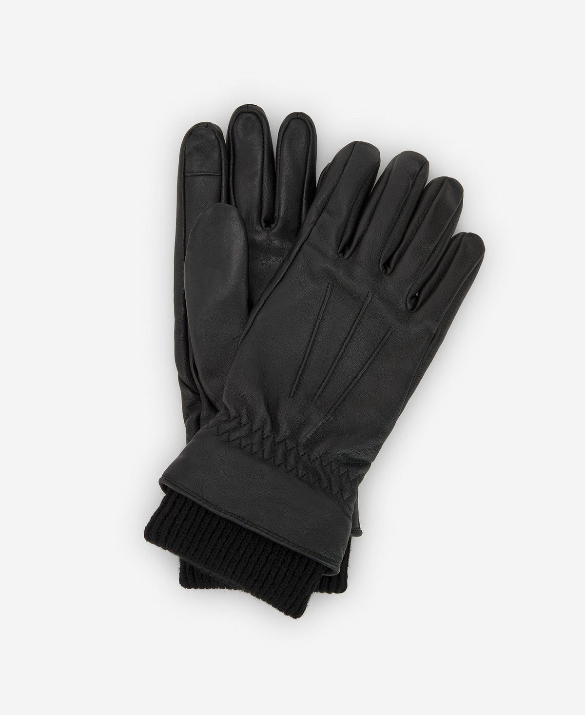 Black Responsible Leather Gloves For Men