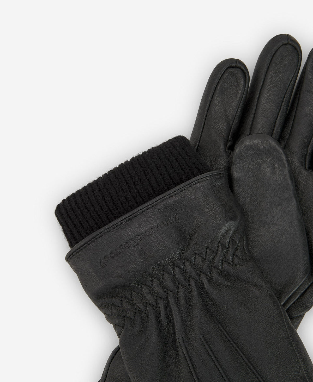 Black Responsible Leather Gloves For Men