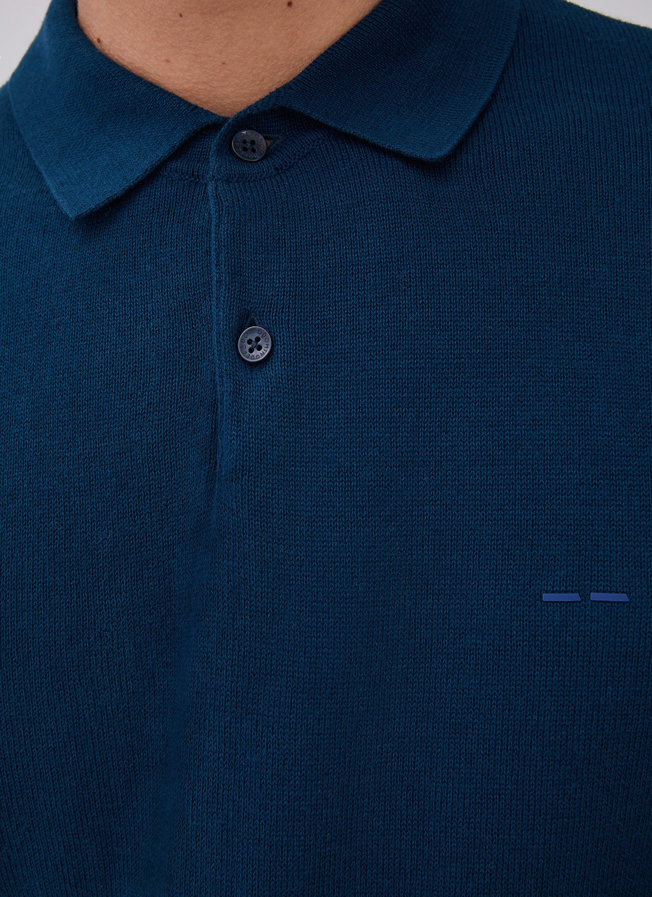 Lagoon Long Sleeve Cotton Polo Shirt