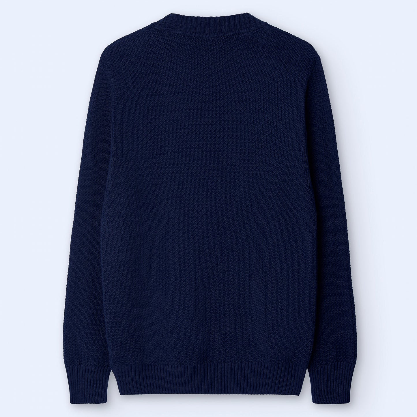 Elegant Navy Cotton Cardigan